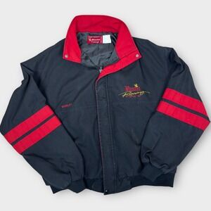 Swingster Winston Racing Team Jacket Mens L? Black Red Good Vintage Bomber USA